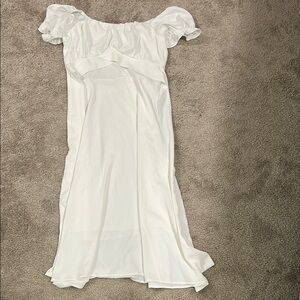 Elegant White Off-Shoulder Dress